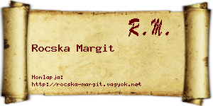 Rocska Margit névjegykártya